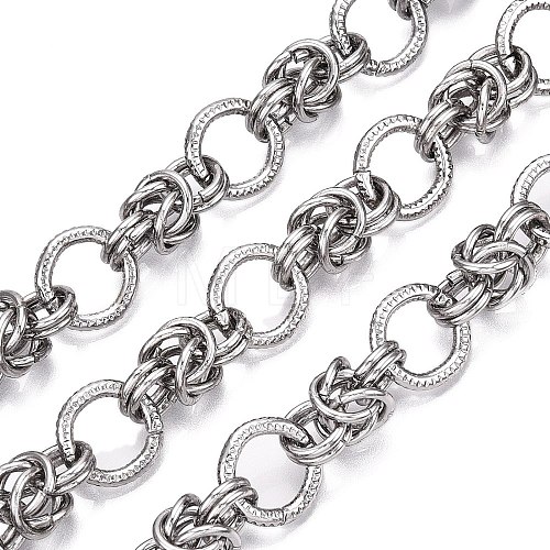 Alloy Round Ring Link Chains LCHA-N02-02P-1