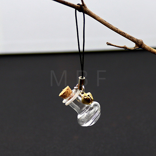 Transparent Glass Wishing Bottle Pendants Decoration PW-WG7697A-09-1