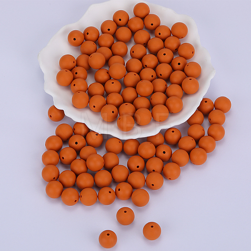Round Silicone Focal Beads SI-JX0046A-73-1