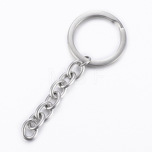 Tarnish Resistant Polishing 304 Stainless Steel Split Key Rings STAS-H558-33P-1