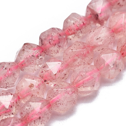 Natural Strawberry Quartz Beads Strands G-K303-B10-8mm-1