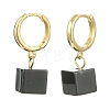 Natural Banded Agate(Dyed & Heated) Hoop Earrings EJEW-JE07035-4