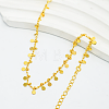 Brass Disc Coin Tassel Pendant Anklets for Women FY0158-3