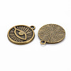 Tibetan Style Alloy Pendants TIBEP-N010-014AB-RS-2