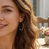 Bohemian Handmade Glass Seed Beads Hoop Earrings AM1646-4-2