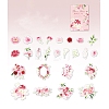 25Pcs Flowers Theme DIY Paper Stickers STIC-U004-02D-1