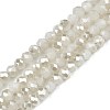 Electroplate Opaque Solid Color Glass Beads Strands EGLA-Q112-B02-1