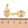 Brass Glass Pendants kk-P343-09D-G-3