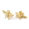 Brass Bees Stud Earrings KK-M246-10G-2