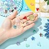80Pcs 4 Style Transparent Glass Pendants PALLOY-YW00153-5