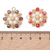 7Pcs 7 Colors TOHO Glass Seed Beaded Pendants PALLOY-MZ01276-3