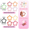 10Pcs 2 Styles Spray Painted Alloy Spring Gate Rings FIND-TA0009-83-4