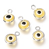 Handmade Evil Eye Lampwork Charms KK-F764-13P-05-1