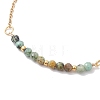 Faceted Round Natural Mixed Stone Slider Bracelets BJEW-JB10233-4