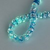 Luminous Handmade Silver Foil Glass Beads Strands FOIL-N029-02B-08-2