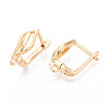 Brass Hoop Earring Findings KK-N267-28G-2