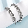 8MM 304 Stainless Steel Textured Double Rolo Chain Necklaces for Women NJEW-G194-05P-01-3