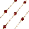 Handmade Brass Glass Beaded Chains GL-CBA1C06-04G-1