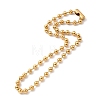 PVD Vacuum Plating 304 Stainless Steel Ball Chain Necklace & Bracelet Set STAS-D181-01G-01D-2