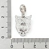 Rack Plating Alloy Enamel Owl European Dangle Charms FIND-B034-11P-01-3