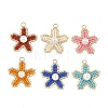 MIYUKI Glass Seed Beaded & Shell Pearl Pendants PALLOY-MZ01378-1