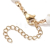 Natural Shell & Glass Seed Beads & 304 Stainless Steel Beaded Anklets for Women AJEW-TA00056-4