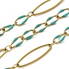 304 Stainless Steel Enamel Link Chains CHS-U003-01G-14-1