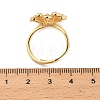 Flower Brass Micro Pave Cubic Zirconia Cup Peg Ring Settings for Half-drilled Beads KK-NH0009-04G-3