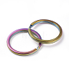 Ion Plating(IP) 304 Stainless Steel Split Key Rings LS-X-STAS-L216-09A-2