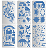 BENECREAT 6 Style Steel Cutting Dies Stencils DIY-BC0002-77C-2