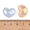 UV Plating Transparent Crackle Acrylic Beads MACR-K361-46-3