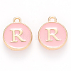 Golden Plated Alloy Enamel Charms LS-ENAM-S118-07R-1