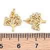 Brass Micro Pave Cubic Zirconia Charms KK-Q085-05D-G-3