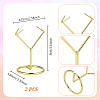 Alloy Mineral Stone Display Holder ODIS-WH0030-239LG-2