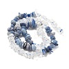 Natural Quartz Crystal & Blue Aventurine(Dyed & Heated) Beads Strands G-L610-A28-01-3