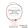 Christmas Acrylic Pendant Polyester Cord Necklaces with Alloy End Chains FS-WG3DBCD-04-1