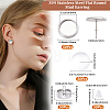 50Pcs 304 Stainless Steel Flat Round Stud Earring Settings STAS-BBC0010-39C-2