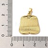 Rack Plating Brass Micro Pave Cubic Zirconia Pendants KK-U027-23G-3