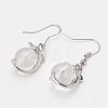 Glass Dangle Earrings EJEW-F098-01P-1