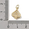 Brass Micro Pave Clear Cubic Zirconia Charms CU-L001-19G-04-3