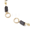 Handmade Glass Cuboid Beaded Chain Bracelet Making AJEW-JB01598-4