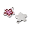 304 Stainless Steel Enamel Pendants STAS-P339-16P-01-2