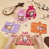 5Pcs 5 Colors 3D Floral Embroidery Polyester Drawstring Bags ABAG-PH0001-89-3