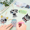 1 Set DIY Dog Keychain 5D Diamond Painting Kit DIY-SC0020-04-5