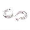 304 Stainless Steel Crescent Moon Stud Earrings for Women EJEW-F280-05D-P-2