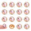 20Pcs 1-Hole Flat Round Zinc Alloy Rhinestones Buttons ALRI-NB0001-20D-1