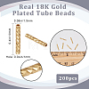 200Pcs Rack Plating Brass Beads KK-BBC0008-90-2