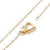 Heart and Conch Pendant Necklace with Cable Chain for Women NJEW-JN03796-7