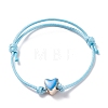 Heart Beaded Cord Bracelet BJEW-JB07678-5