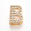 Brass Micro Pave Cubic Zirconia Charms KK-N254-217G-B-1